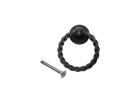 Ручка-кольцо РК-80 мод.7 сквозного монтажа чёрный