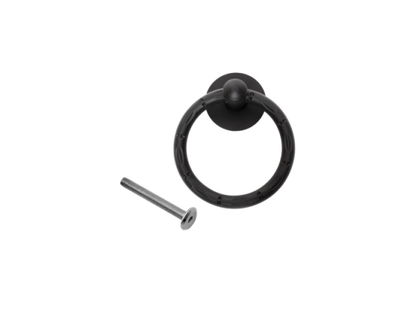 Ручка-кольцо РК-100 мод.3 сквозного монтажа чёрный